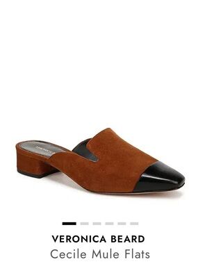 VERONICA BEARD
Cecile Mule Flats caramel/black size 6.5 new /no box